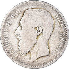 Coin, Belgium, Leopold II, Franc, 1886, VF(20-25), Silver, KM:28.1