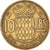Moneda, Mónaco, Rainier III, 10 Francs, 1950, Paris, MBC, Aluminio - bronce