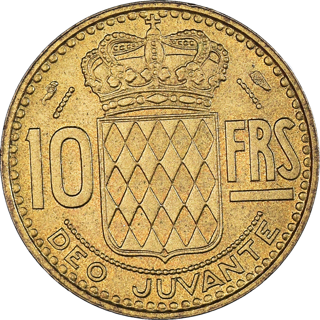 Münze, Monaco, Rainier III, 10 Francs, 1951, Paris, SS, Aluminum-Bronze