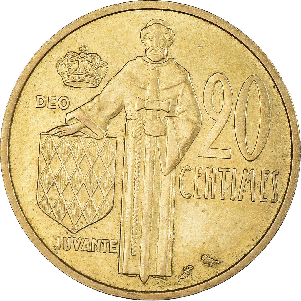 Coin, Monaco, Rainier III, 20 Centimes, 1962, Paris, EF(40-45), Aluminum-Bronze