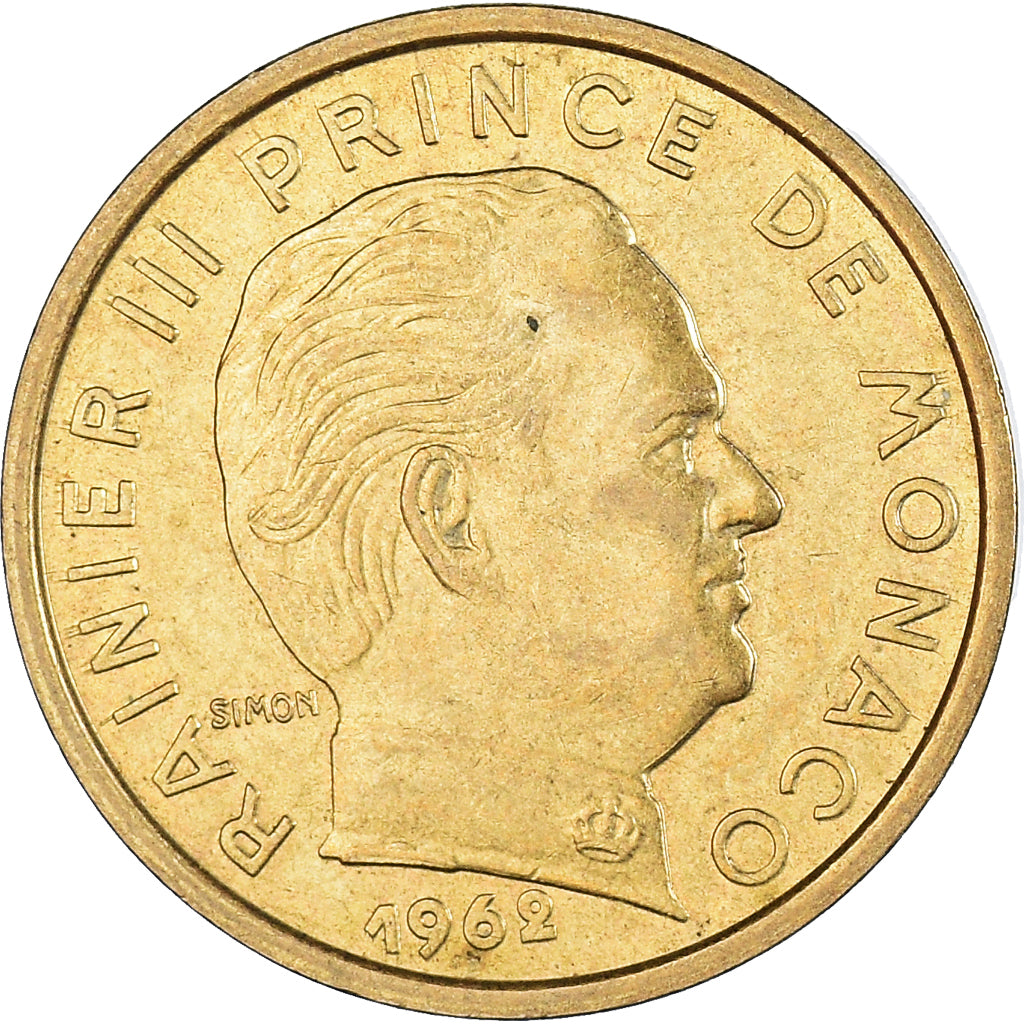 Moneta, Monaco, Rainier III, 10 Centimes, 1962, Paris, BB, Alluminio-bronzo