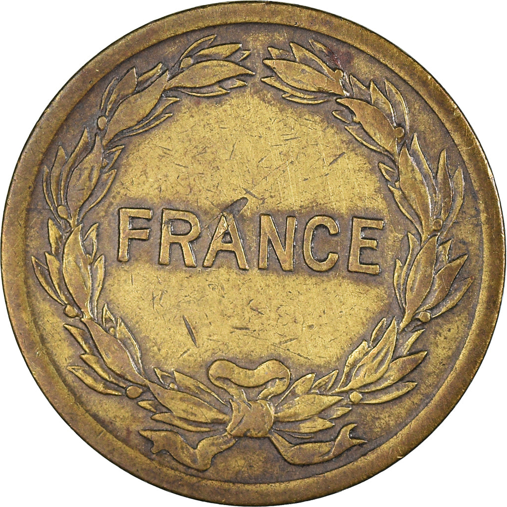 Monnaie, France, France Libre, 2 Francs, 1944, Philadelphie, TB+, Laiton