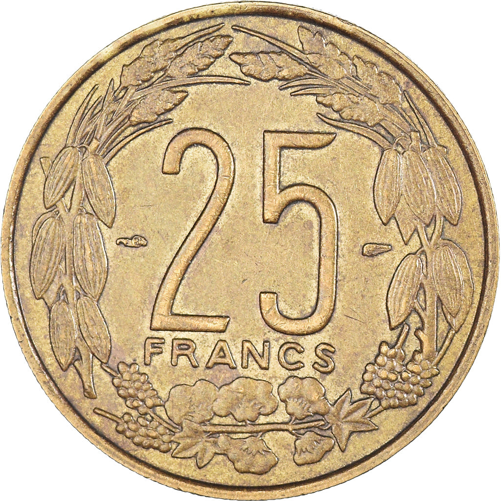 Coin, Cameroon, 25 Francs, 1958, Paris, EF(40-45), Aluminum-Bronze, KM:12
