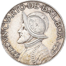 Monnaie, Panama, 1/4 Balboa, 1962, TTB, Argent, KM:11.2