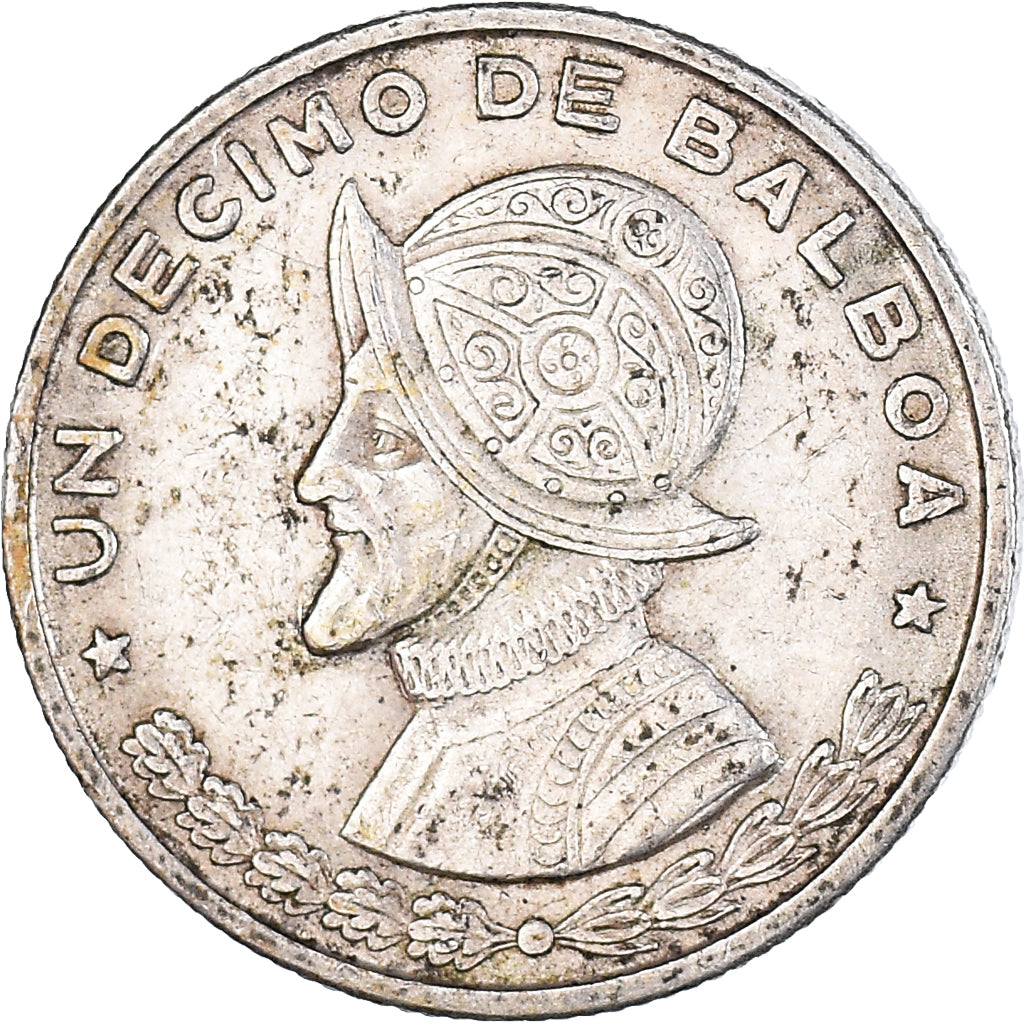Coin, Panama, 1/10 Balboa, 1961, EF(40-45), Silver, KM:24