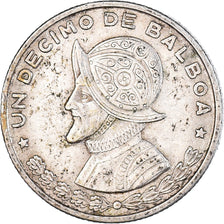 Coin, Panama, 1/10 Balboa, 1961, EF(40-45), Silver, KM:24