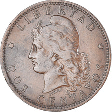 Moneda, Argentina, 2 Centavos, 1893, MBC, Bronce, KM:33