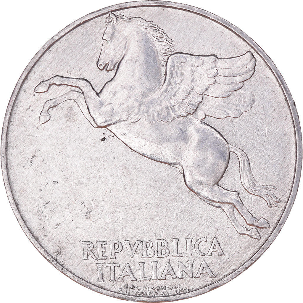 Coin, Italy, 10 Lire, 1948, Rome, AU(50-53), Aluminum, KM:90