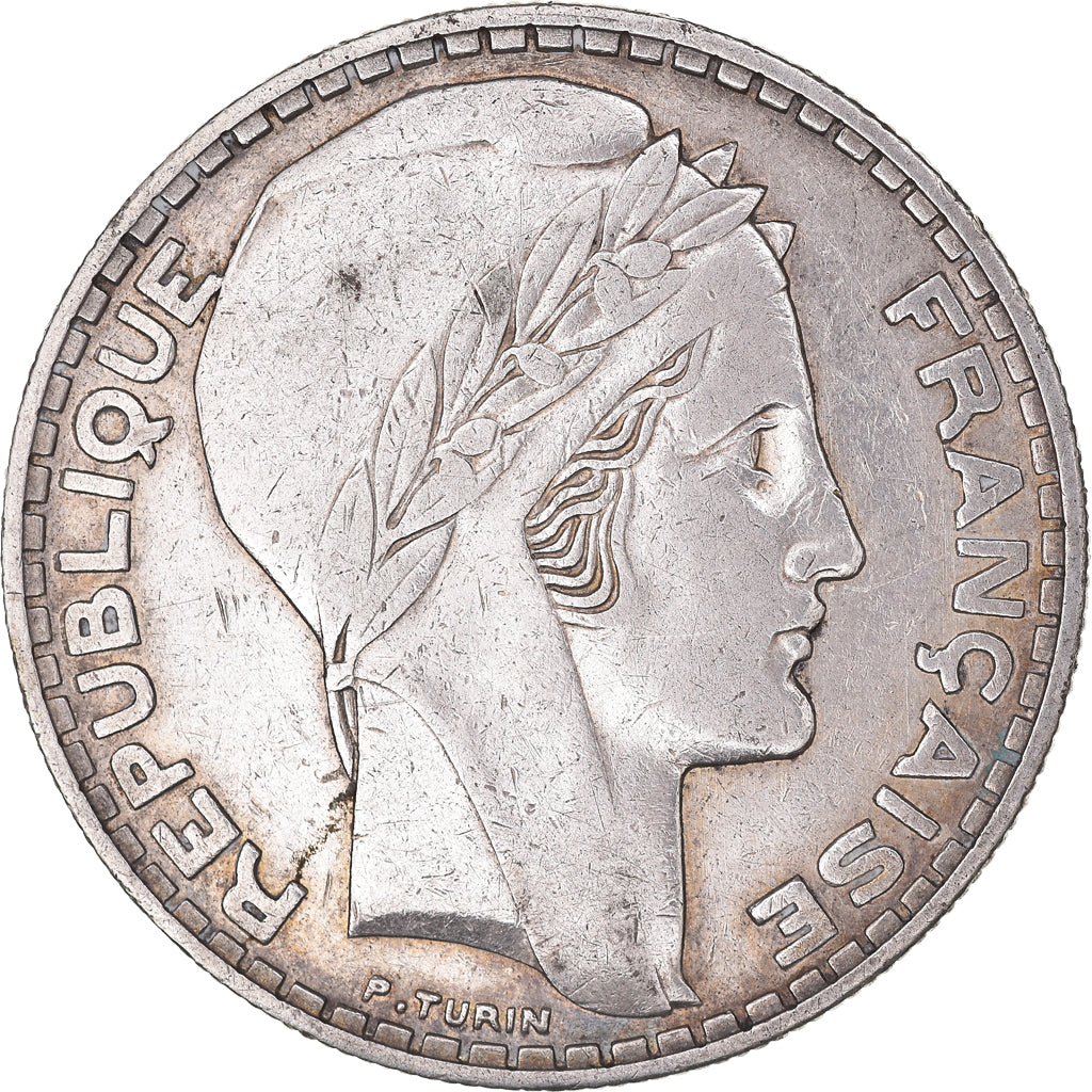 Coin, France, Turin, 20 Francs, 1933, Paris, Rameaux courts, EF(40-45), Silver