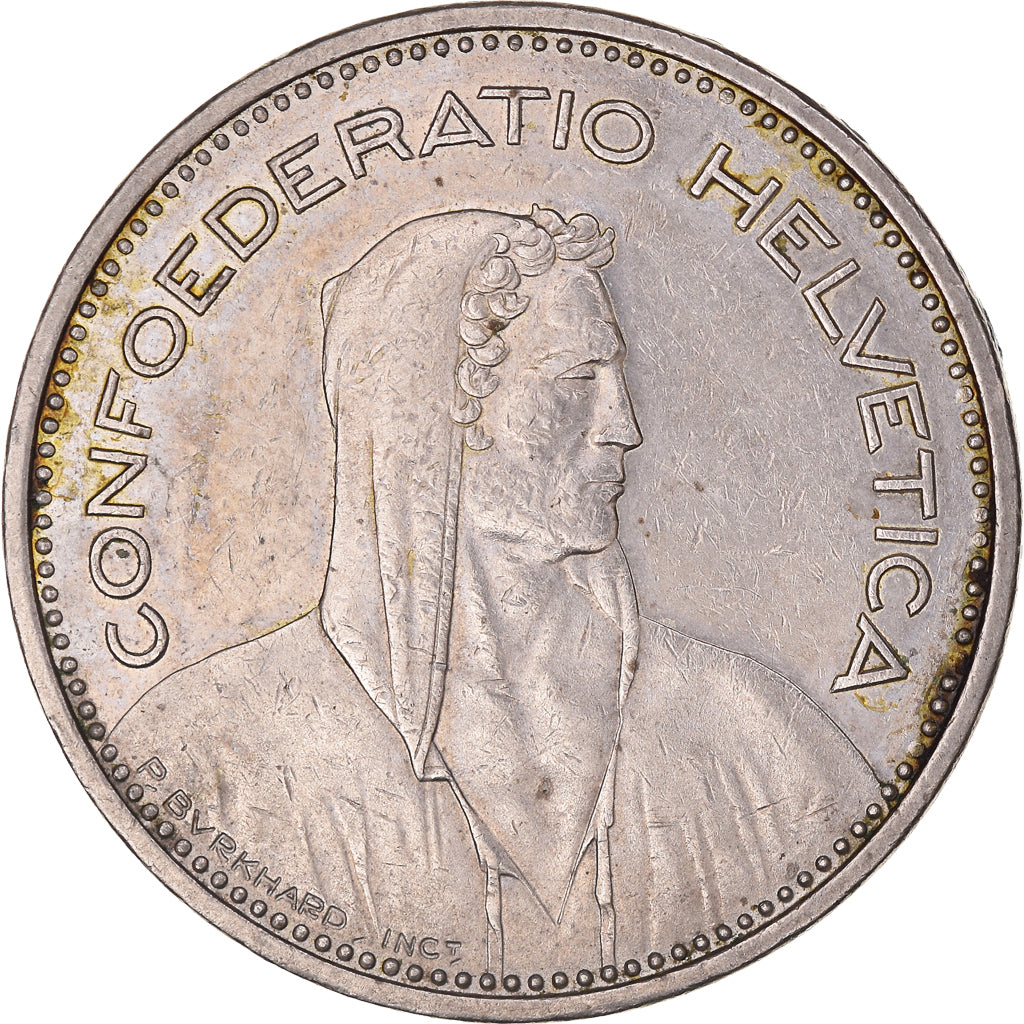 Coin, Switzerland, 5 Francs, 1986, Bern, EF(40-45), Copper-nickel, KM:40a.3