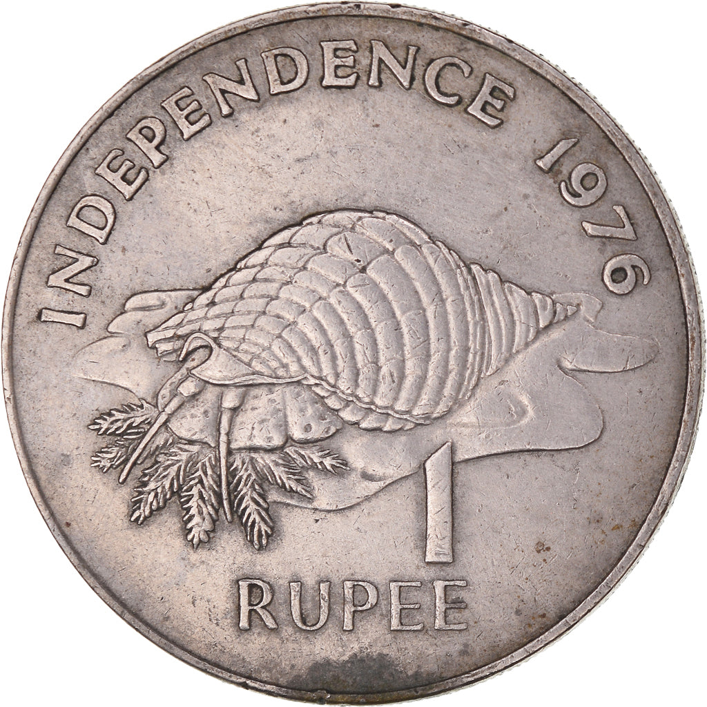 Coin, Seychelles, Rupee, 1976, British Royal Mint, EF(40-45), Copper-nickel