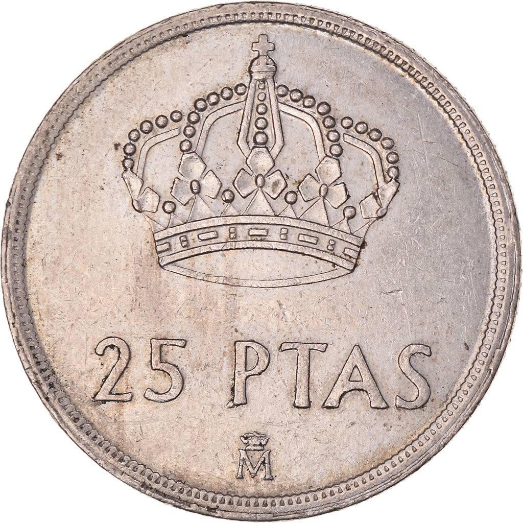 Moneta, Spagna, Juan Carlos I, 25 Pesetas, 1982, Madrid, BB, Rame-nichel, KM:824
