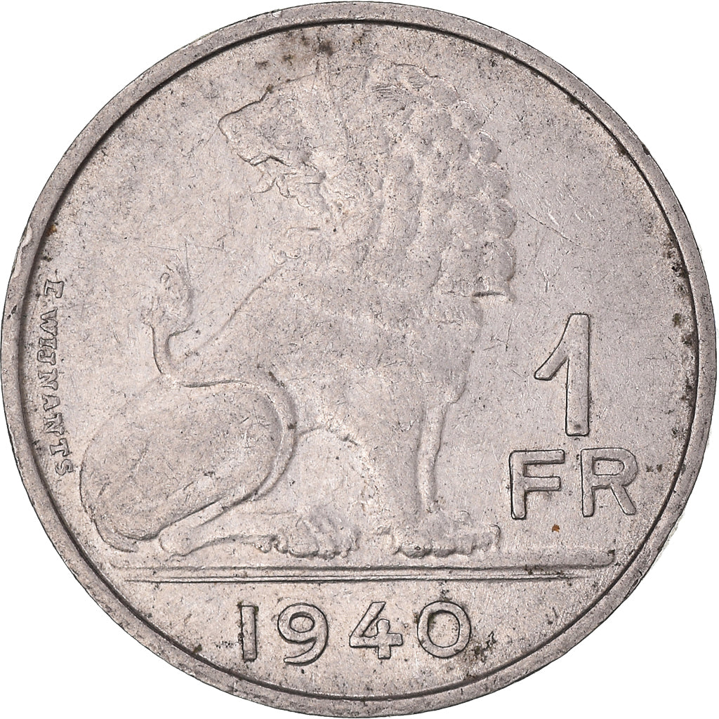 Coin, Belgium, Leopold III, Franc, 1940, EF(40-45), Nickel, KM:120