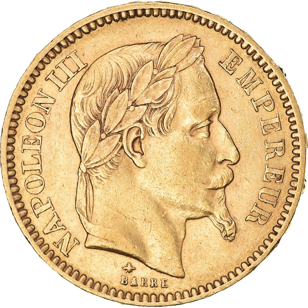 Munten, Frankrijk, Napoleon III, 20 Francs Or, 1861, Paris, ZF+, Goud, KM:801.1