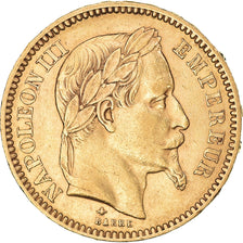 Munten, Frankrijk, Napoleon III, 20 Francs Or, 1861, Paris, ZF+, Goud, KM:801.1