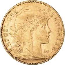 Munten, Frankrijk, Marianne, 10 Francs, 1901, Paris, ZF+, Goud, KM:846