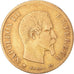 Moneta, Francia, Napoleon III, 10 Francs, 1860, Strasbourg, MB+, Oro, KM:784.4