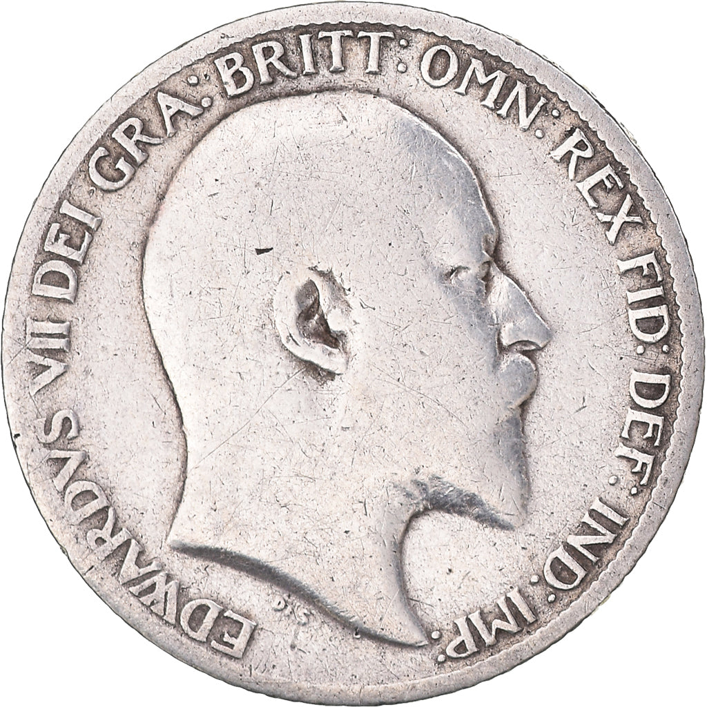 Coin, Great Britain, Edward VII, 6 Pence, 1904, F(12-15), Silver, KM:799