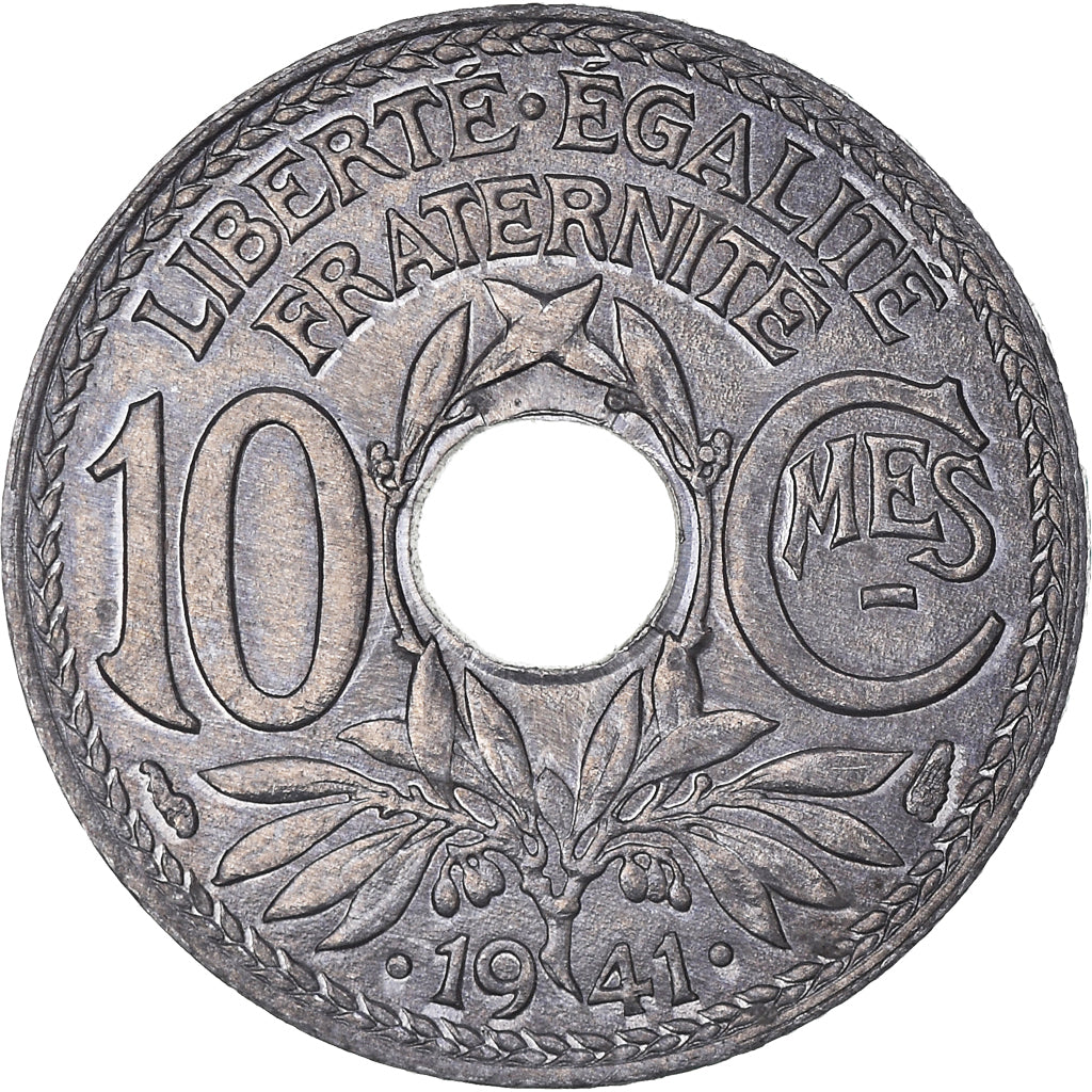 Monnaie, France, 10 Centimes, 1941, TTB+, Zinc, Gadoury:288c, KM:897