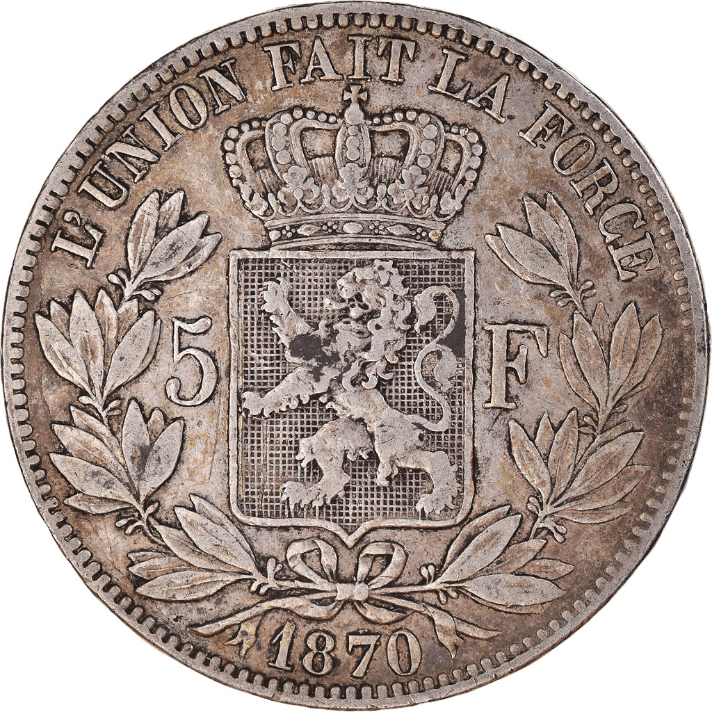 Monnaie, Belgique, Leopold II, 5 Francs, 5 Frank, 1870, TTB, Argent, KM:24