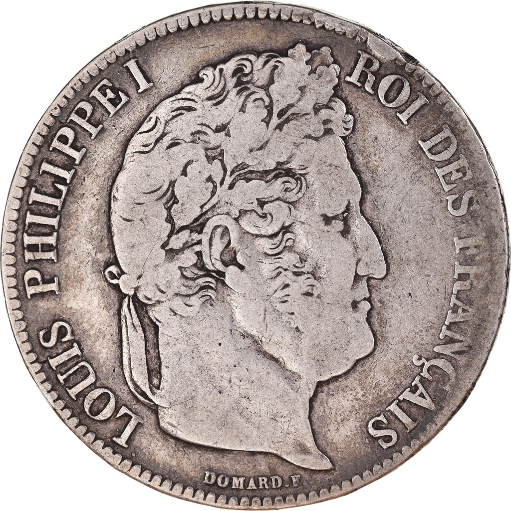 Monnaie, France, Louis-Philippe, 5 Francs, 1837, Rouen, TB+, Argent