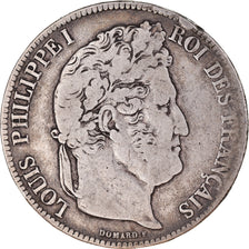 Monnaie, France, Louis-Philippe, 5 Francs, 1837, Rouen, TB+, Argent