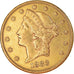 Monnaie, États-Unis, Double Eagle, 20 Dollars, 1883, San Francisco, TTB+, Or