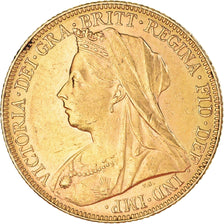 Moneta, Wielka Brytania, Victoria, Sovereign, 1899, AU(55-58), Złoto, KM:785