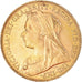 Coin, Great Britain, Victoria, Sovereign, 1901, AU(55-58), Gold, KM:785