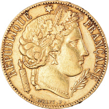 Moneda, Francia, Cérès, 20 Francs, 1850, Paris, MBC+, Oro, KM:762