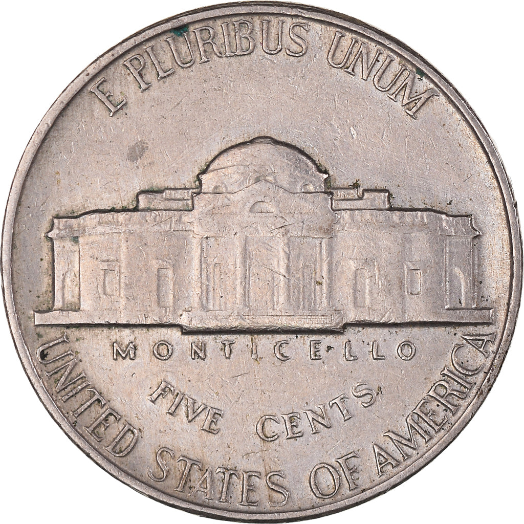 Moneda, Estados Unidos, Thomas Jefferson, 5 Cents, 1959, Philadelphia, MBC