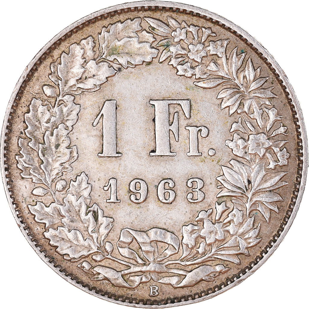 Moneta, Svizzera, Franc, 1963, Bern, BB+, Argento, KM:24