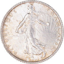Coin, France, Semeuse, Franc, 1916, Paris, AU(55-58), Silver, KM:844.1