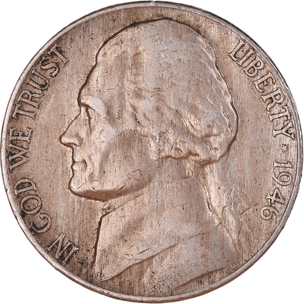 Münze, Vereinigte Staaten, Thomas Jefferson, 5 Cents, 1946, Philadelphia, SS