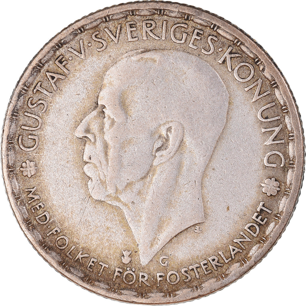 Coin, Sweden, Gustaf V, Krona, 1942, EF(40-45), Silver, KM:814