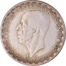 Coin, Sweden, Gustaf V, Krona, 1942, EF(40-45), Silver, KM:814