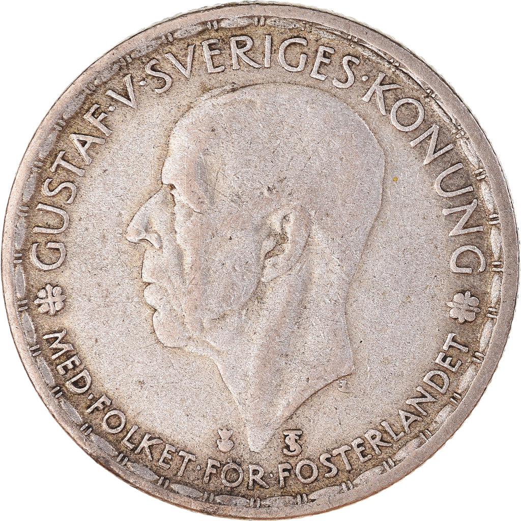 Coin, Sweden, Gustaf V, Krona, 1946, EF(40-45), Silver, KM:814