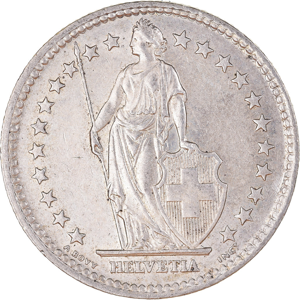 Coin, Switzerland, 2 Francs, 1964, Bern, AU(55-58), Silver, KM:21