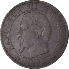 Coin, France, Napoléon III, 5 Centimes, 1854, Lille, VF(30-35), Bronze