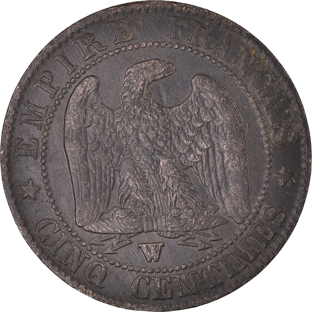 Coin, France, Napoléon III, 5 Centimes, 1854, Lille, VF(30-35), Bronze