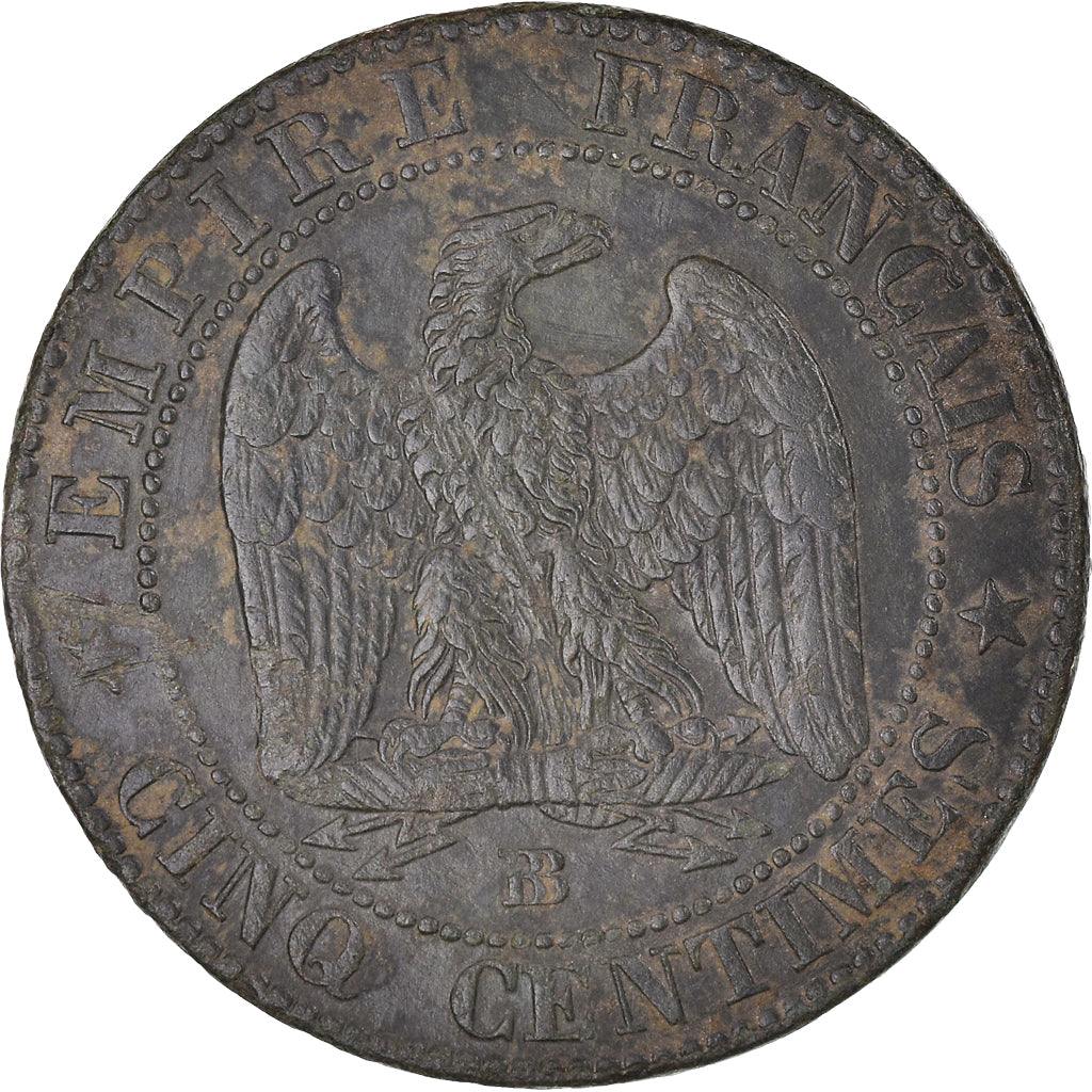 Coin, France, Napoléon III, 5 Centimes, 1854, Strasbourg, VF(30-35), Bronze