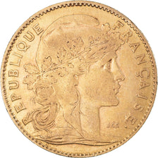 Moneta, Francja, Marianne, 10 Francs, 1901, Paris, EF(40-45), Złoto, KM:846