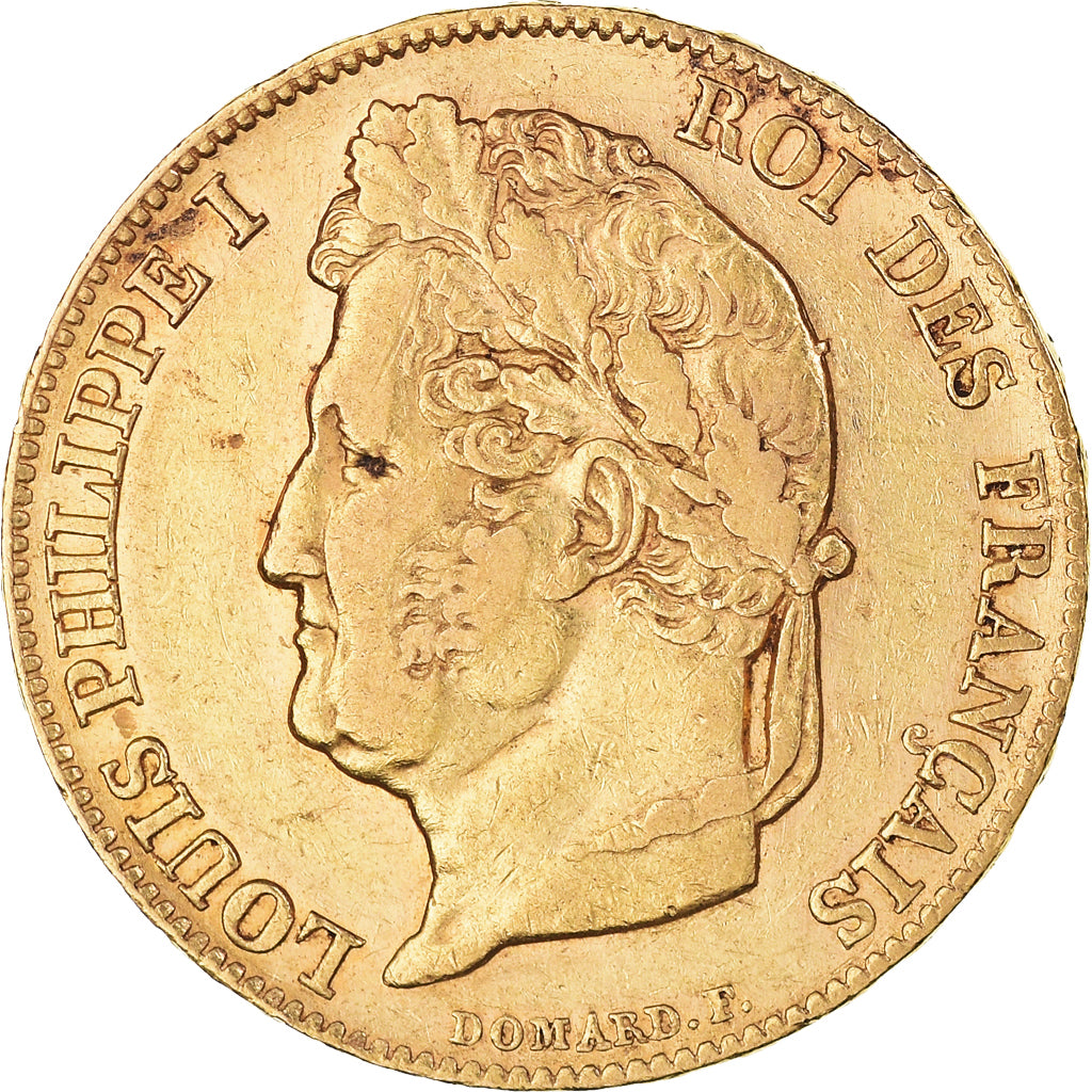 Moeda, França, Louis-Philippe, 20 Francs, 1840, Paris, EF(40-45), Dourado