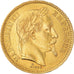 Moeda, França, Napoléon III, 20 Francs, 1863, Strasbourg, AU(50-53), Dourado