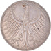 Coin, GERMANY - FEDERAL REPUBLIC, 5 Mark, 1956, Stuttgart, EF(40-45), Silver