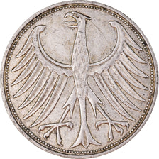 Moneta, GERMANIA - REPUBBLICA FEDERALE, 5 Mark, 1963, Hambourg, BB, Argento