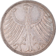 Coin, GERMANY - FEDERAL REPUBLIC, 5 Mark, 1956, Hambourg, AU(50-53), Silver