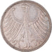 Coin, GERMANY - FEDERAL REPUBLIC, 5 Mark, 1956, Hambourg, AU(50-53), Silver