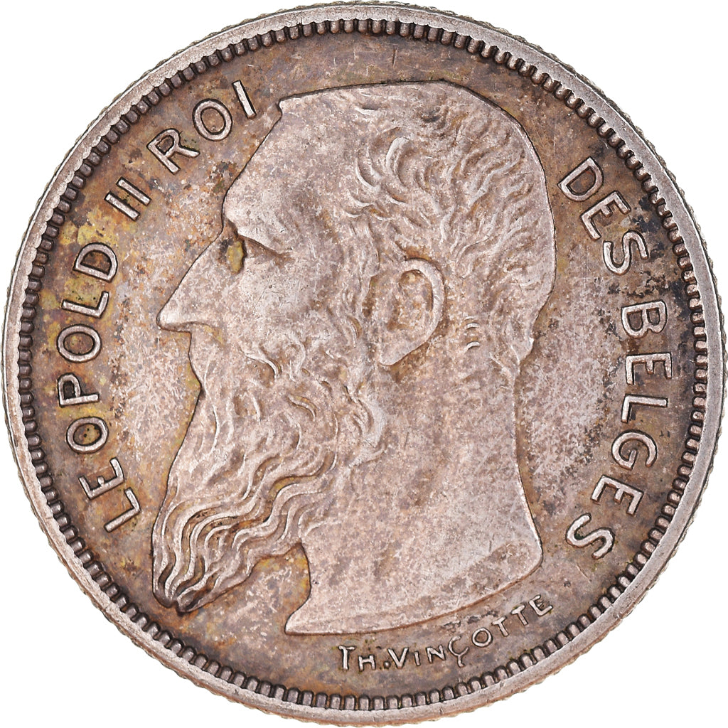 Coin, Belgium, 2 Francs, 2 Frank, 1904, AU(50-53), Silver, KM:58.1
