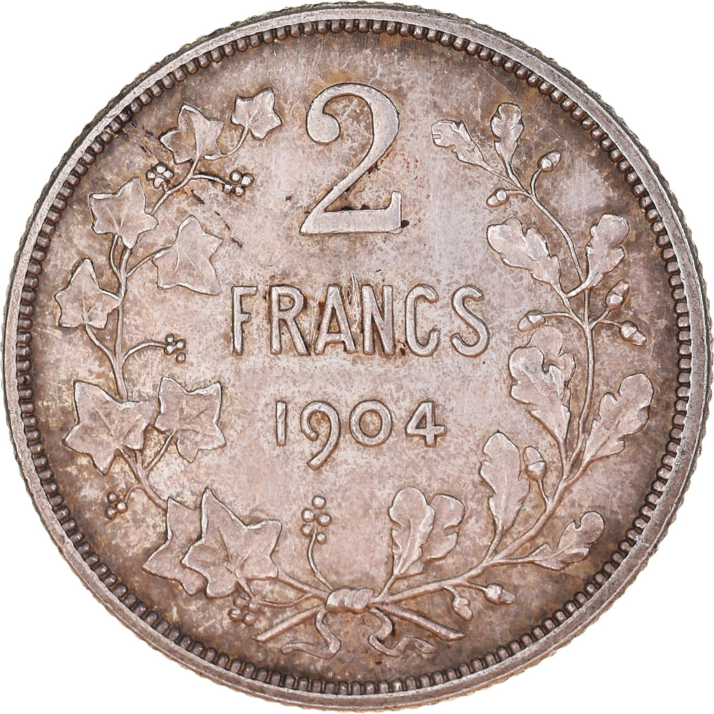 Coin, Belgium, 2 Francs, 2 Frank, 1904, AU(50-53), Silver, KM:58.1